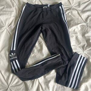 Adidas Womens Black Joggers with White Accents